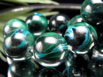 クリソコラ マラカイト ブレスレット 珪孔雀石 クリソコラマラカイト