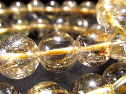 ゴールドルチルクォーツ ブレスレット ルチレイテッドクォーツ 金針水晶 パワーストーン