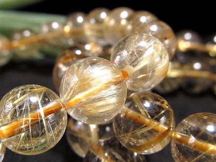 ゴールドルチルクォーツ ブレスレット ルチレイテッドクォーツ 金針水晶 パワーストーン