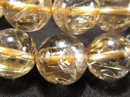 ゴールドルチルクォーツ ブレスレット ルチレイテッドクォーツ 金針水晶 パワーストーン
