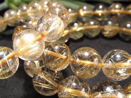 ゴールドルチルクォーツ ブレスレット ルチレイテッドクォーツ 金針水晶 パワーストーン