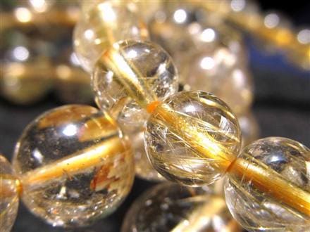 ゴールドルチルクォーツ ブレスレット ルチレイテッドクォーツ 金針水晶 パワーストーン