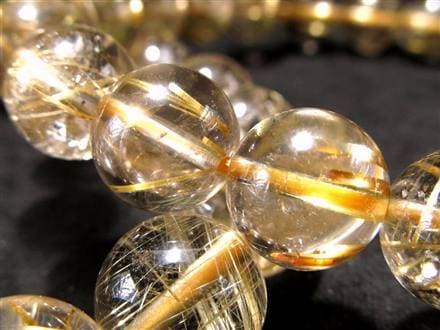 ゴールドルチルクォーツ ブレスレット ルチレイテッドクォーツ 金針水晶 パワーストーン