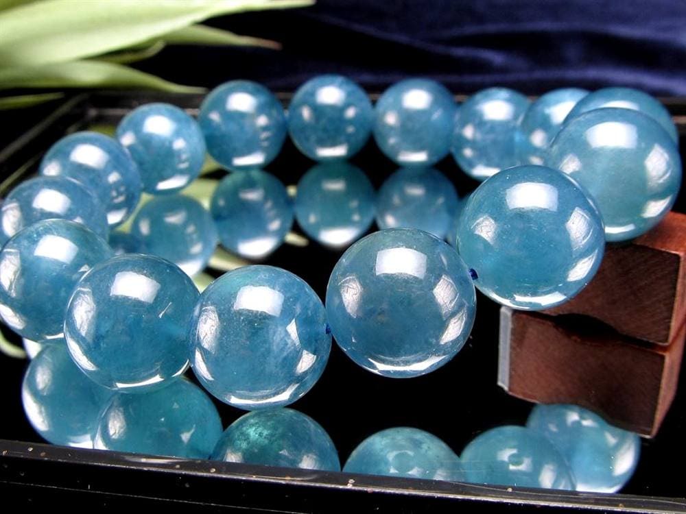 アクアマリン ブレスレット サンタマリア ベリル 藍玉