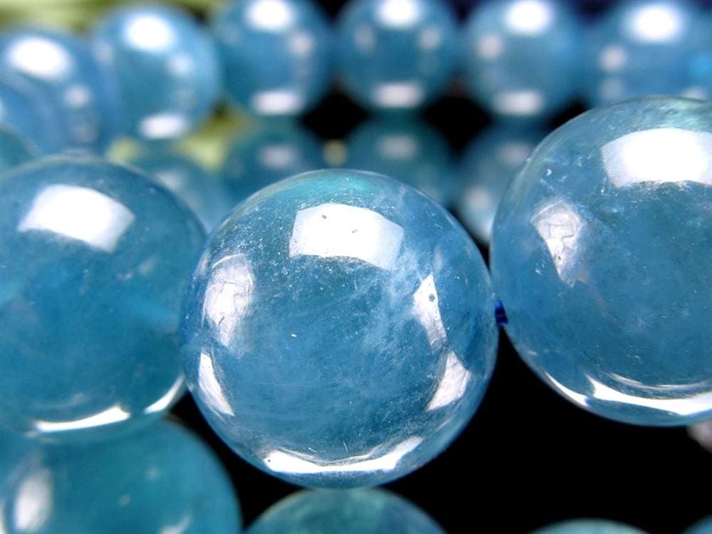 アクアマリン ブレスレット サンタマリア ベリル 藍玉