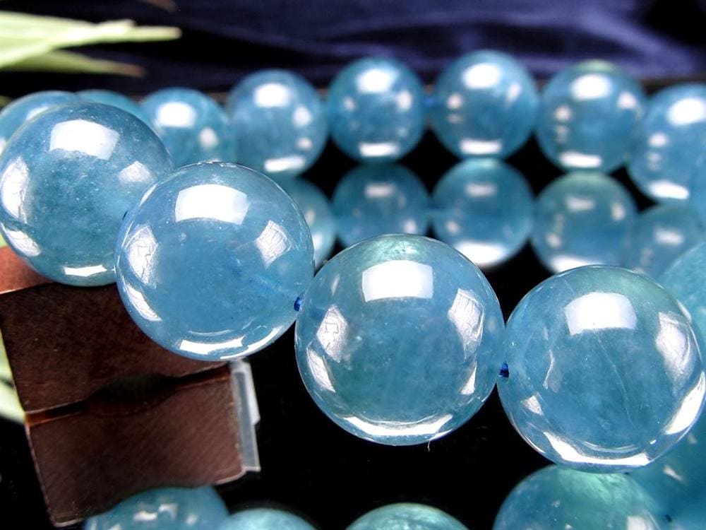 アクアマリン ブレスレット サンタマリア ベリル 藍玉