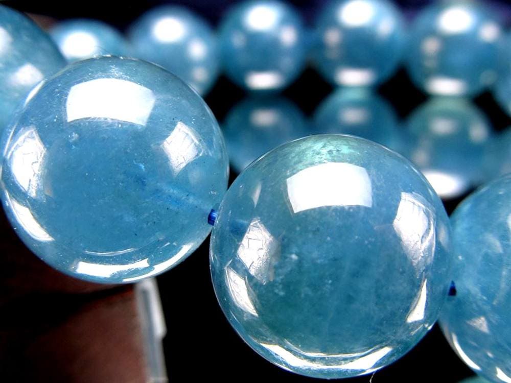 アクアマリン ブレスレット サンタマリア ベリル 藍玉