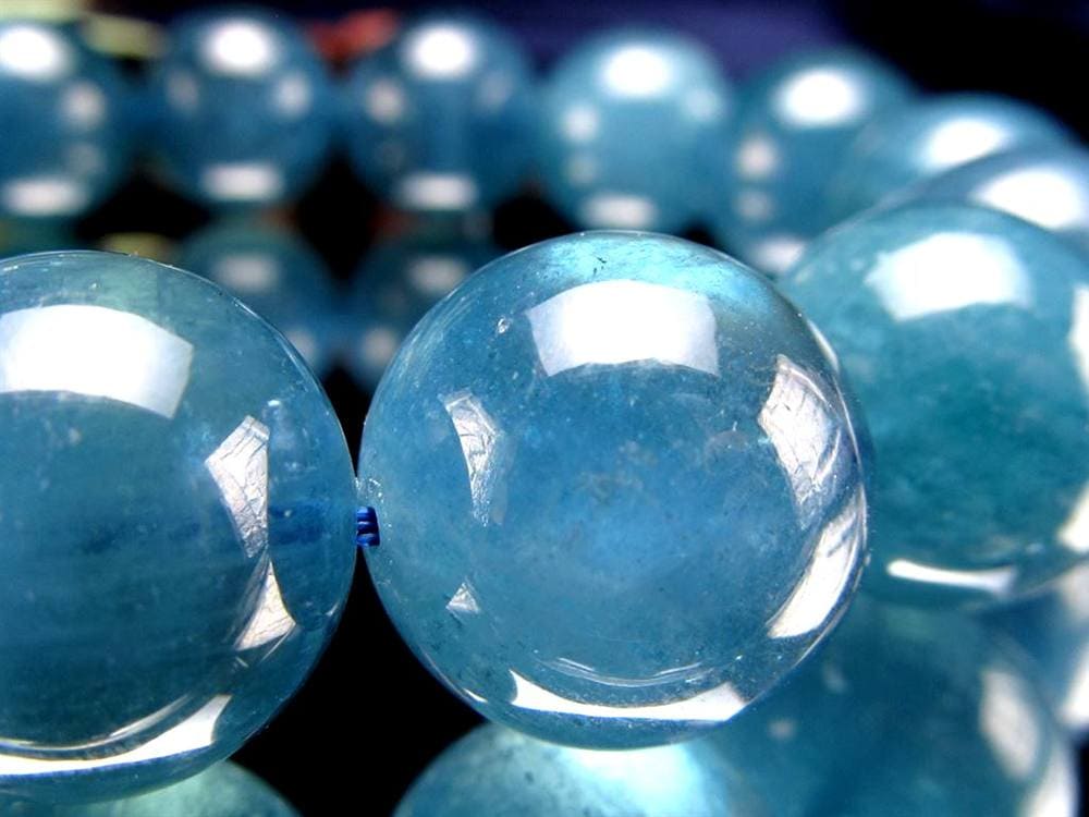 アクアマリン ブレスレット サンタマリア ベリル 藍玉