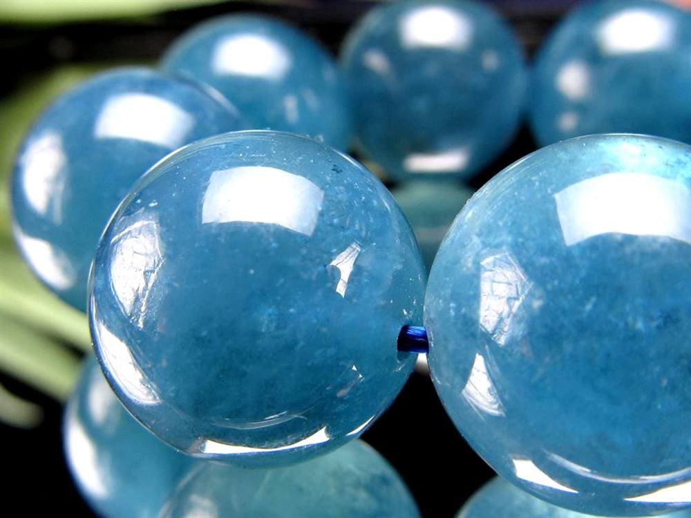 アクアマリン ブレスレット サンタマリア ベリル 藍玉