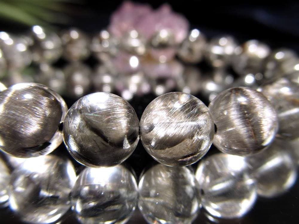 プラチナルチルクォーツ ブレスレット プラチナルチル ルチルレイテッドクォーツ ブルッカイト