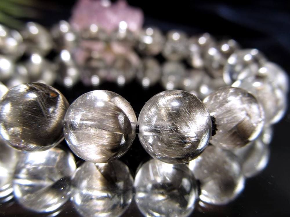 プラチナルチルクォーツ ブレスレット プラチナルチル ルチルレイテッドクォーツ ブルッカイト