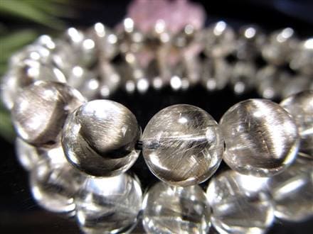 プラチナルチルクォーツ ブレスレット プラチナルチル ルチルレイテッドクォーツ ブルッカイト