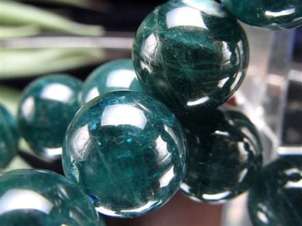 グランディディエライト ブレスレット ディープ ブルーグリーン マダガスカル産