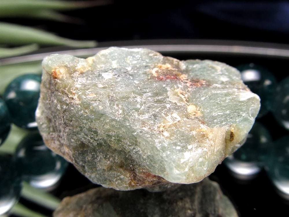 グランディディエライト ブレスレット ディープ ブルーグリーン マダガスカル産