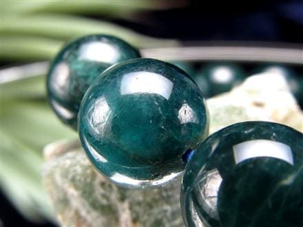 グランディディエライト ブレスレット ディープ ブルーグリーン マダガスカル産