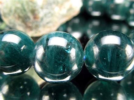 グランディディエライト ブレスレット ディープ ブルーグリーン マダガスカル産