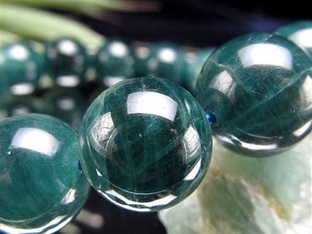 グランディディエライト ブレスレット ディープ ブルーグリーン マダガスカル産