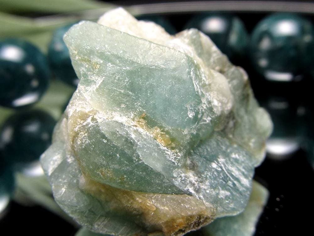 グランディディエライト ブレスレット ディープ ブルーグリーン マダガスカル産