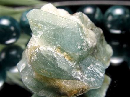 グランディディエライト ブレスレット ディープ ブルーグリーン マダガスカル産