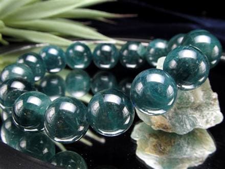 グランディディエライト ブレスレット ディープ ブルーグリーン マダガスカル産