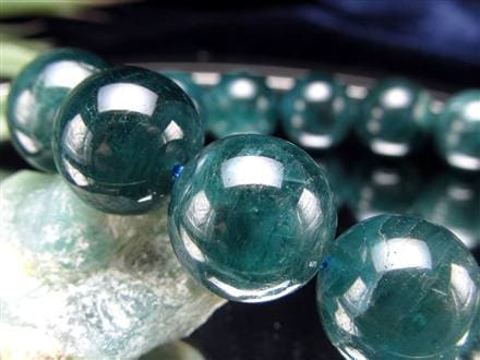 グランディディエライト ブレスレット ディープ ブルーグリーン マダガスカル産