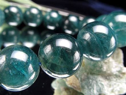 グランディディエライト ブレスレット ディープ ブルーグリーン マダガスカル産