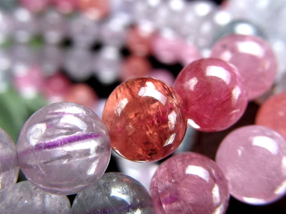 カラースピネル MIXスピネル 尖晶石 ブレスレット 8月の誕生石