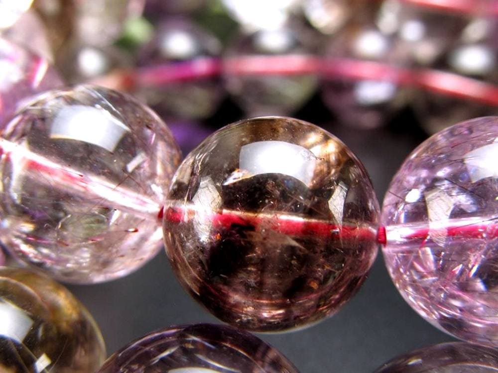 スーパーセブン ブレスレット ゲーサイト レピドクロサイト マルチカラー