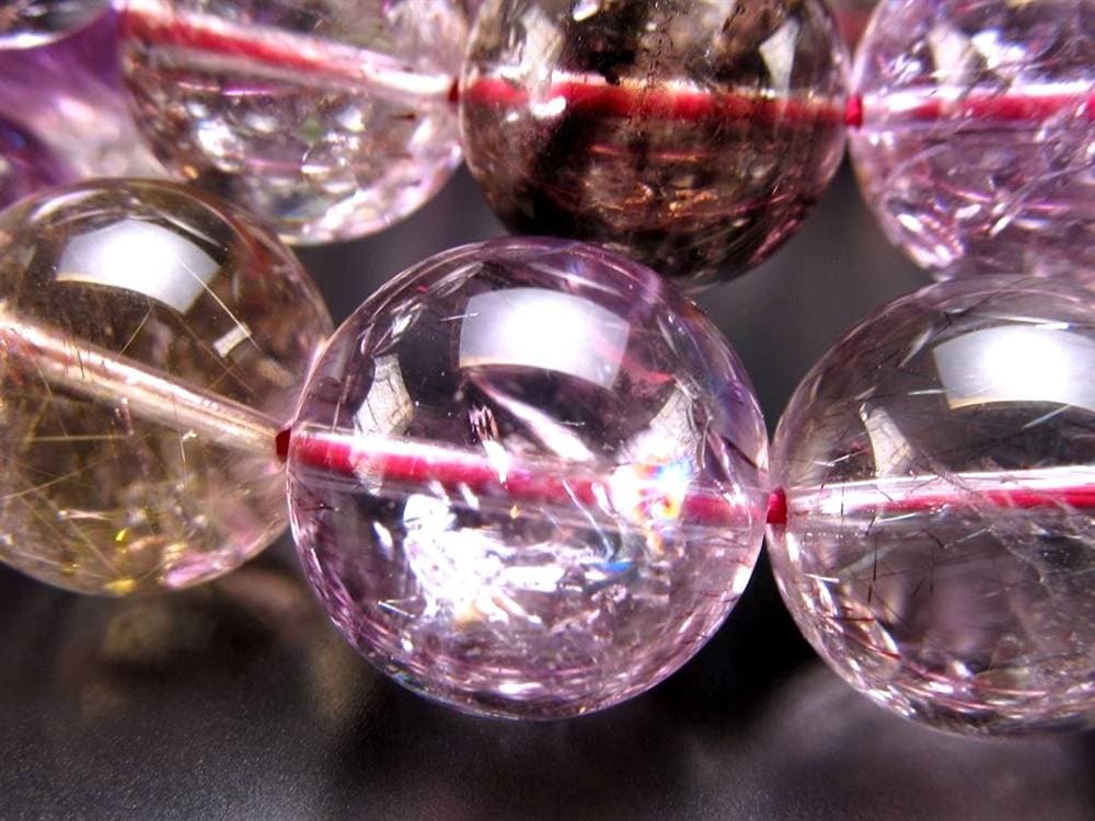 スーパーセブン ブレスレット ゲーサイト レピドクロサイト マルチカラー