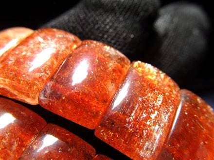 サンストーン バングル 日長石 ブレスレット ヘリオライト アベンチュリンフェルドスパー レクタングル