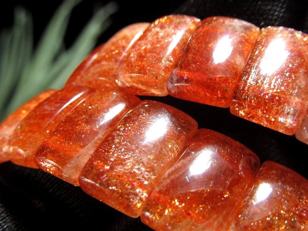 サンストーン バングル 日長石 ブレスレット ヘリオライト アベンチュリンフェルドスパー レクタングル