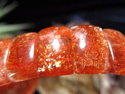 サンストーン バングル 日長石 ブレスレット ヘリオライト アベンチュリンフェルドスパー レクタングル