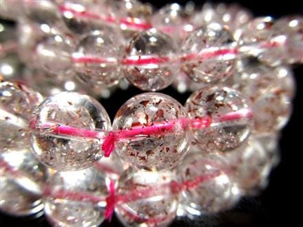 ストロベリークォーツ 苺水晶 ブレスレット レピドクロサイト Strawberry quartz