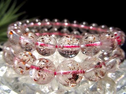 ストロベリークォーツ 苺水晶 ブレスレット レピドクロサイト Strawberry quartz