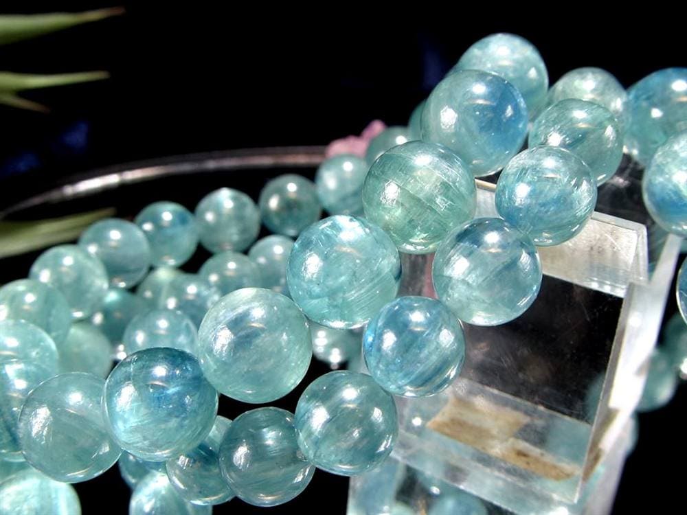 グリーン カイヤナイト 藍晶石 ブレスレット ケニア産