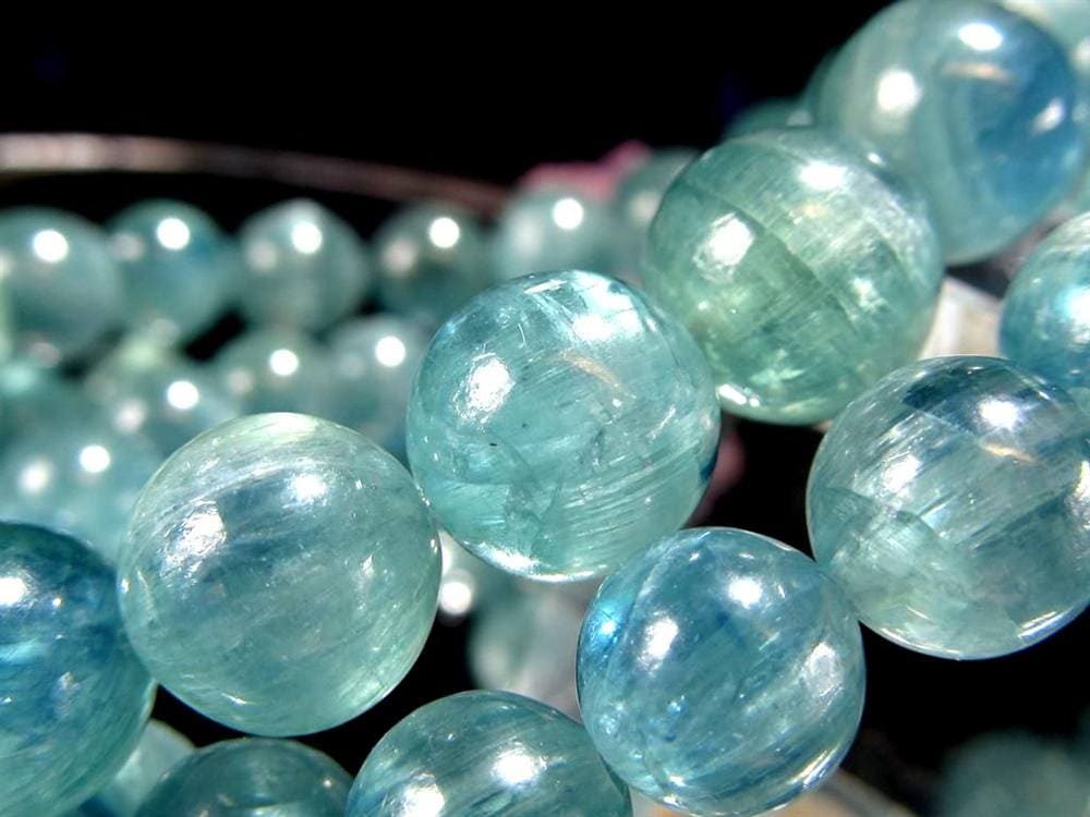 グリーン カイヤナイト 藍晶石 ブレスレット ケニア産