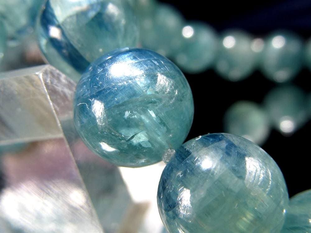 グリーン カイヤナイト 藍晶石 ブレスレット ケニア産