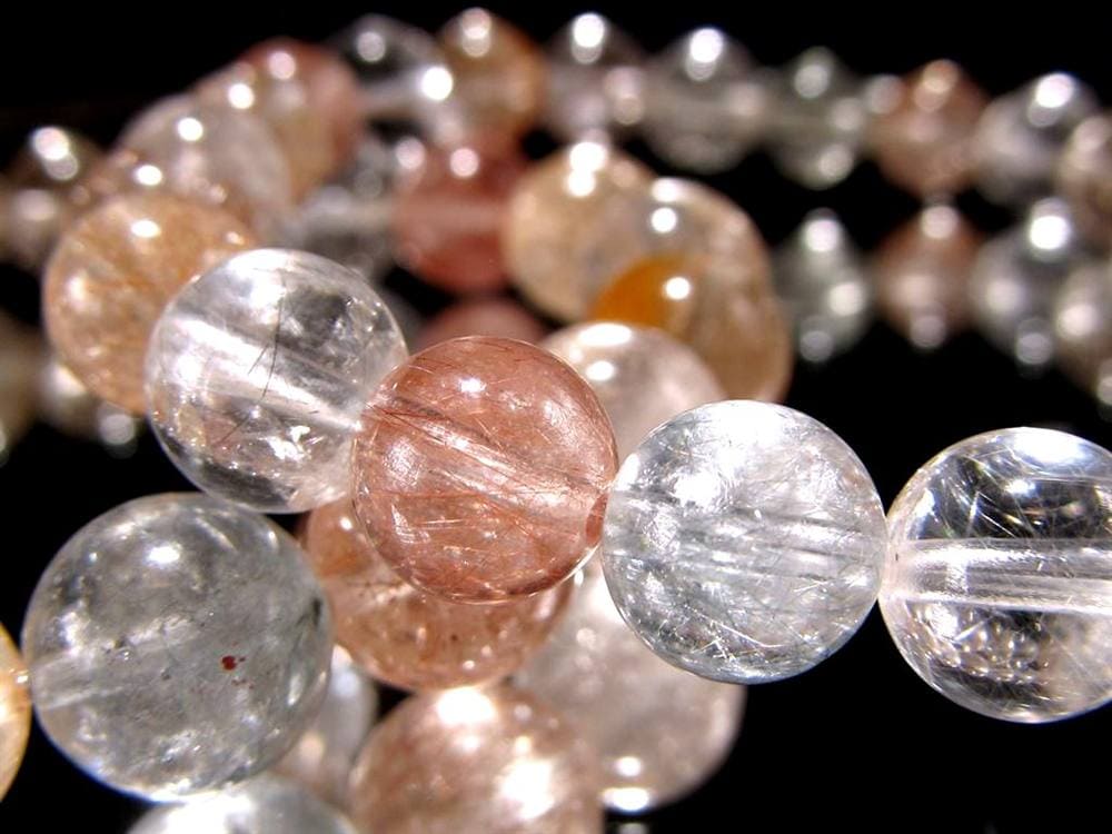 サゲニティッククォーツ ブレスレット キャッツアイ ルチルクォーツ ラビットヘア