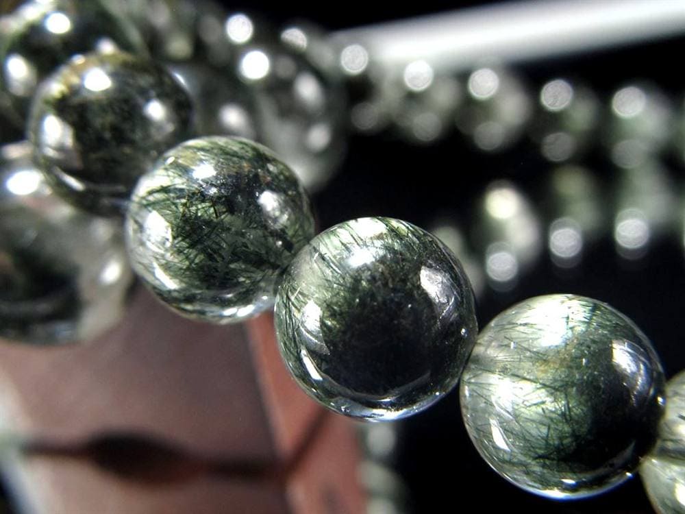 グリーンルチルクォーツ ブレスレット ルチル 天然石 パワーストーン