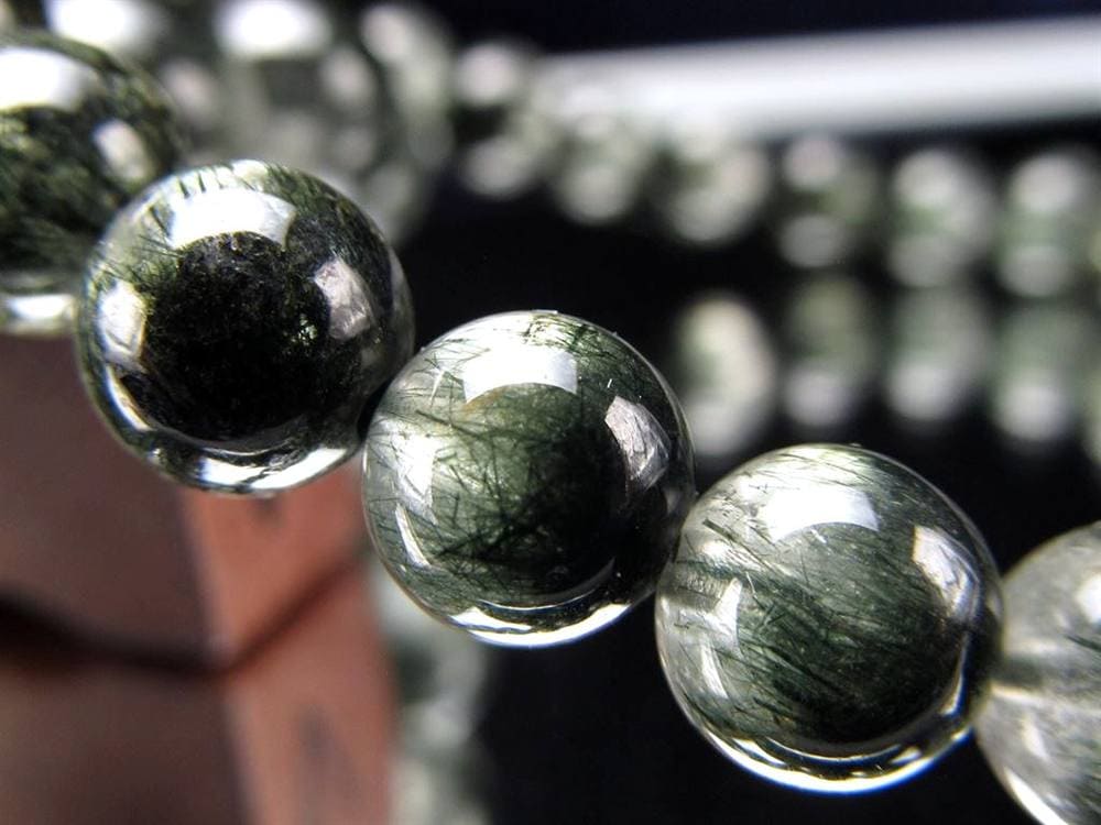 グリーンルチルクォーツ ブレスレット ルチル 天然石 パワーストーン