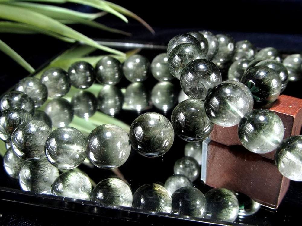 グリーンルチルクォーツ ブレスレット ルチル 天然石 パワーストーン