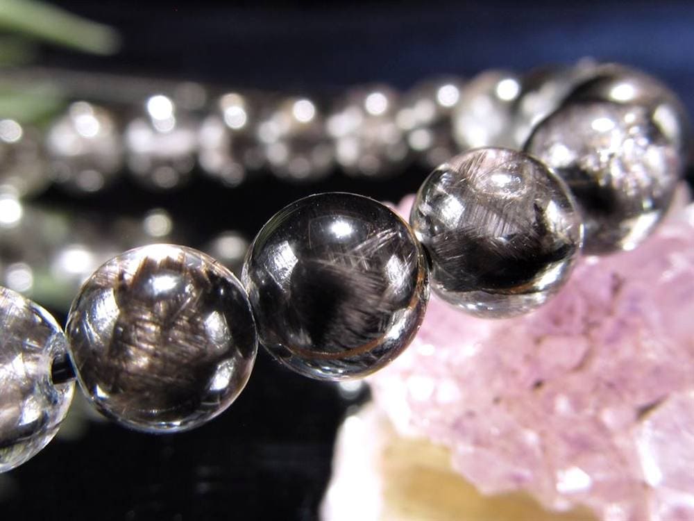 プラチナルチルクォーツ ブレスレット プラチナルチル ルチルレイテッドクォーツ ブルッカイト