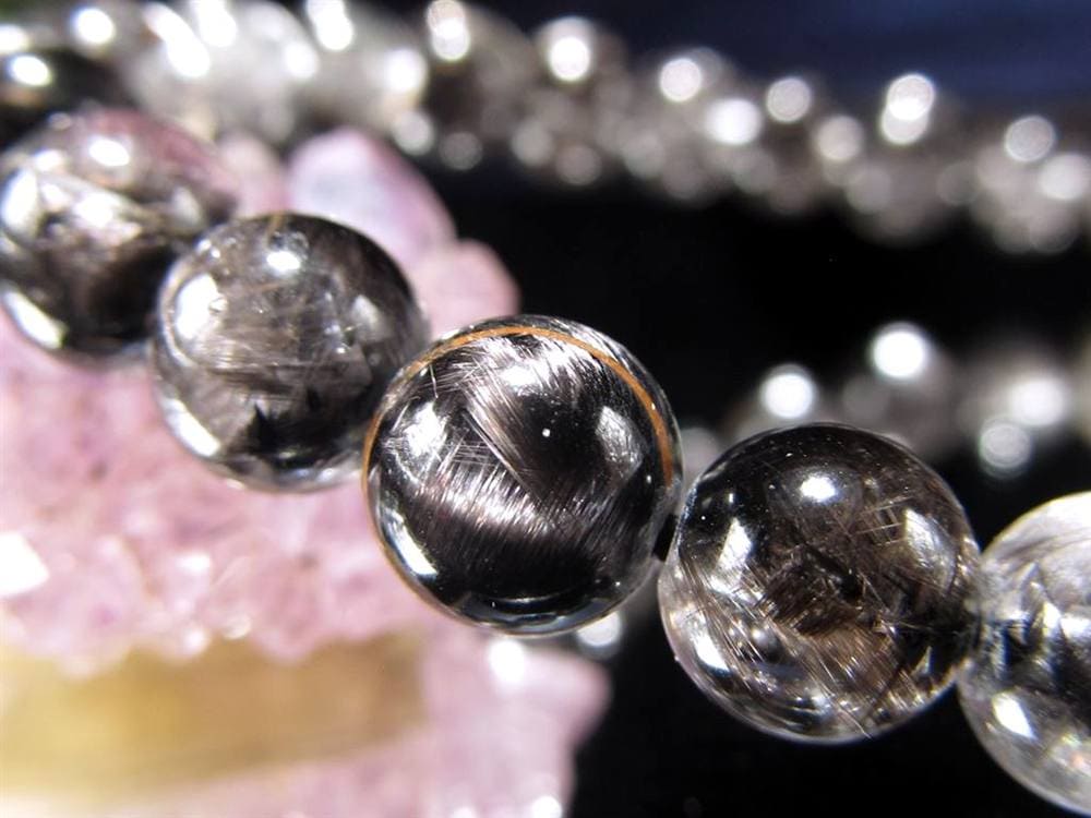 プラチナルチルクォーツ ブレスレット プラチナルチル ルチルレイテッドクォーツ ブルッカイト