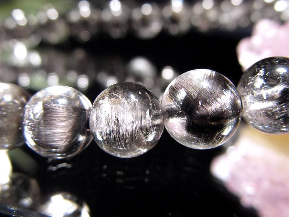 プラチナルチルクォーツ ブレスレット プラチナルチル ルチルレイテッドクォーツ ブルッカイト