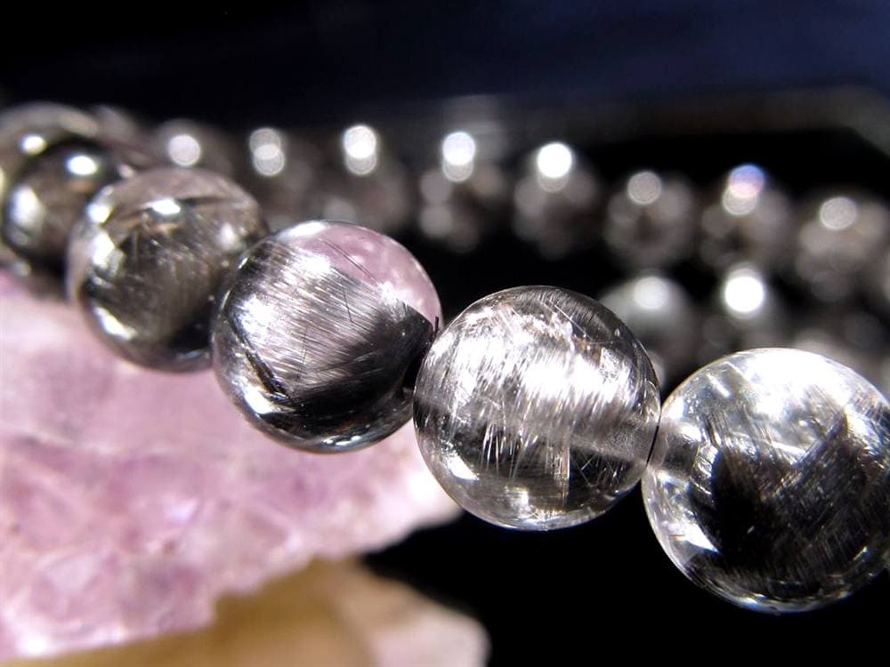 プラチナルチルクォーツ ブレスレット プラチナルチル ルチルレイテッドクォーツ ブルッカイト