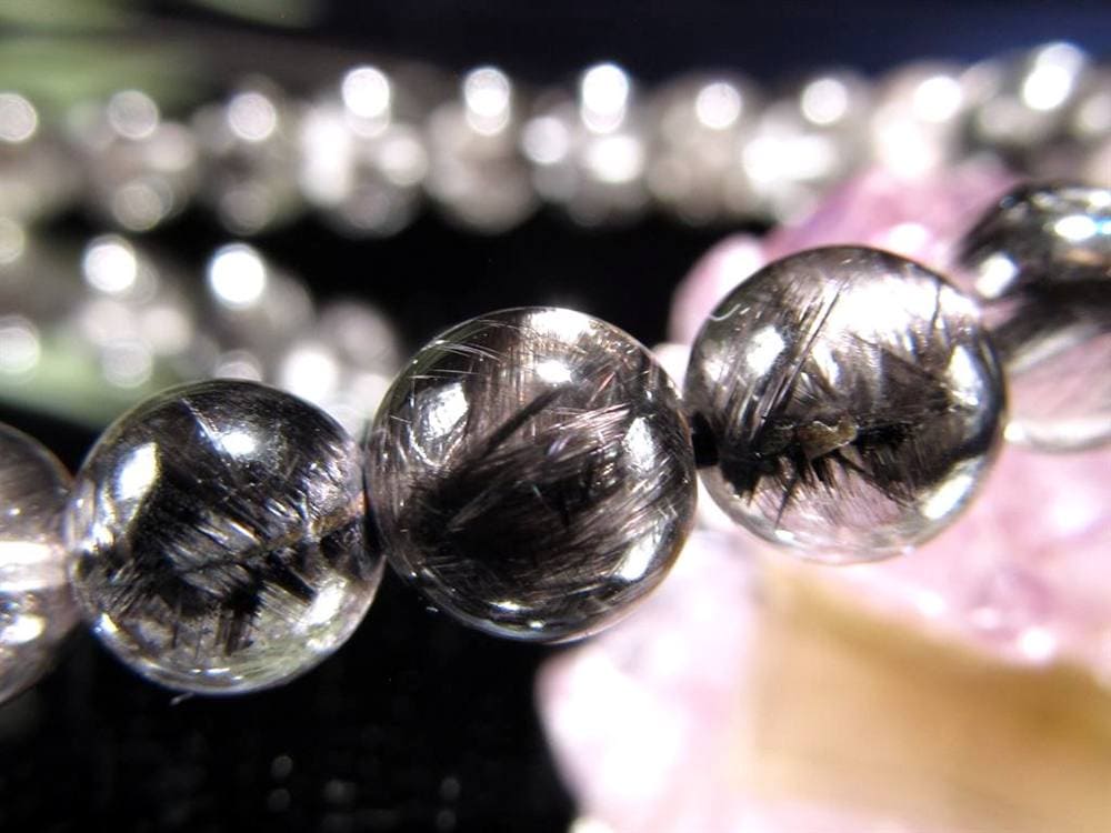 プラチナルチルクォーツ ブレスレット プラチナルチル ルチルレイテッドクォーツ ブルッカイト