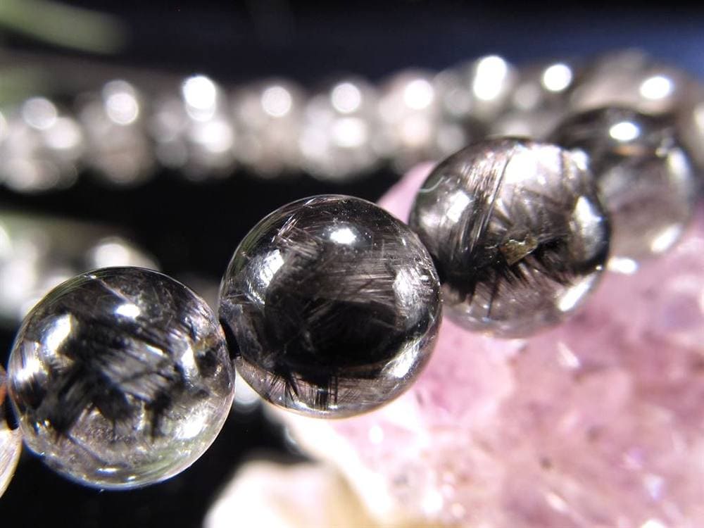 プラチナルチルクォーツ ブレスレット プラチナルチル ルチルレイテッドクォーツ ブルッカイト