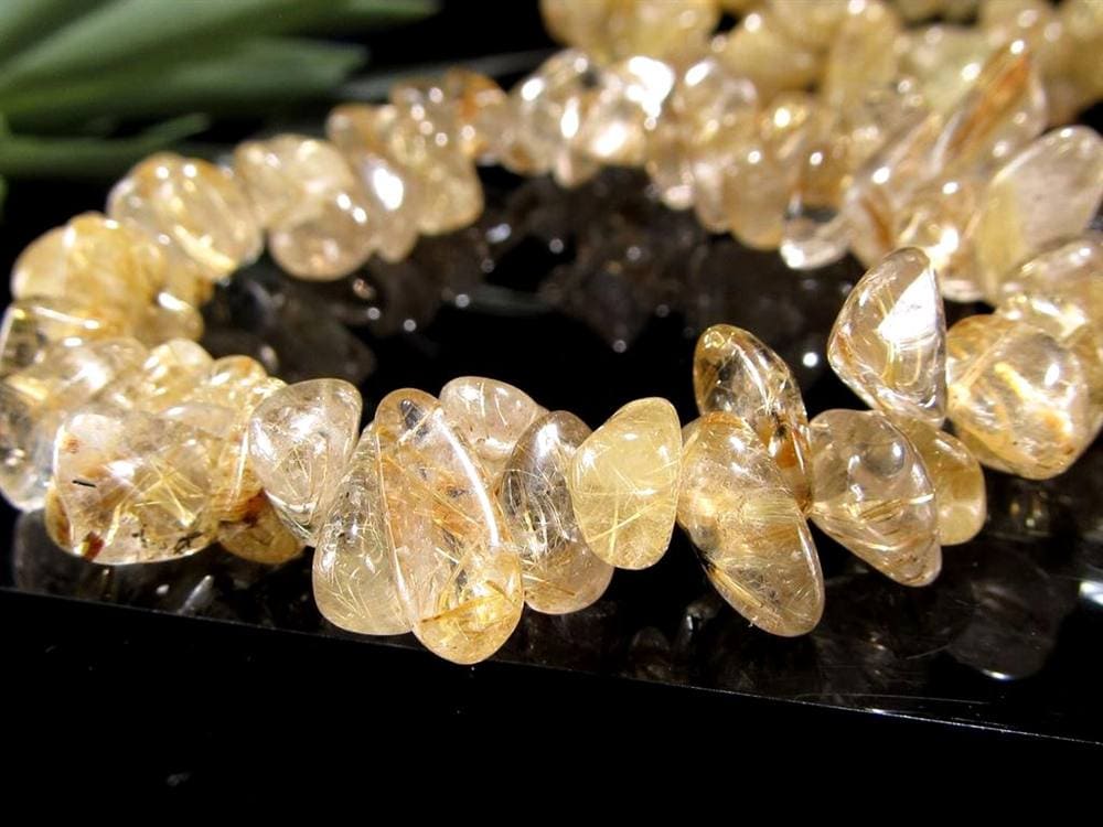 ゴールドルチルクォーツ ブレスレット ルチレイテッドクォーツ 金針水晶 パワーストーン