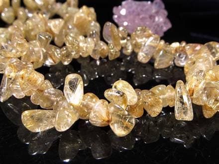 ゴールドルチルクォーツ ブレスレット ルチレイテッドクォーツ 金針水晶 パワーストーン