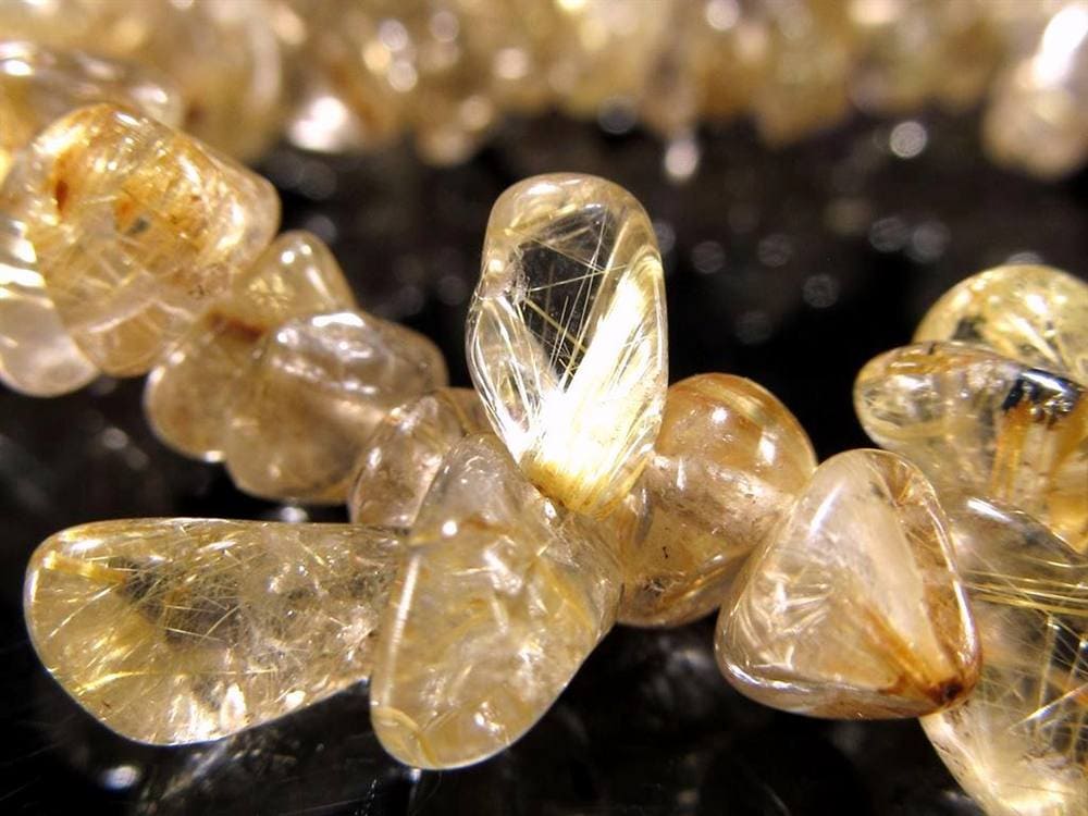ゴールドルチルクォーツ ブレスレット ルチレイテッドクォーツ 金針水晶 パワーストーン